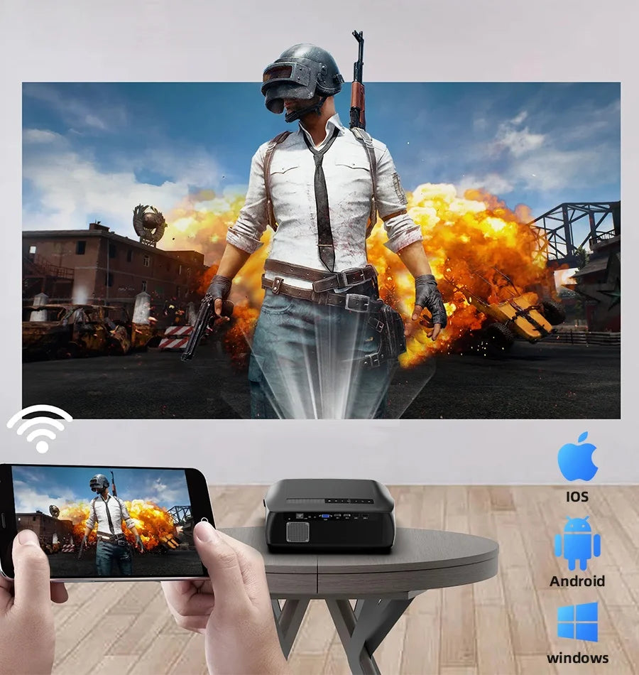 CAIWEI A10R Projector 4k Android for Home Full HD 1080P Auto Focus Wifi 6 3500 ANSI Smart TV Portable Beam projetores no brasil