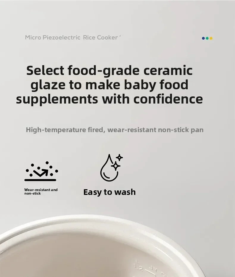 3L Electric Pressure Cooker Programmable Digital Multicooker Baby Food Rice Cooker Nonstick Inner Pot Safety Lock Slow Cooker