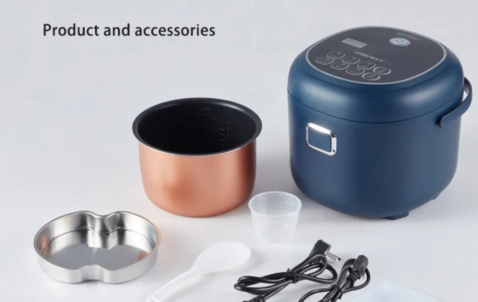 12V 24V 110V 220V 2L four voltage car home rice cooker van car rice cooker for travel global voltage use