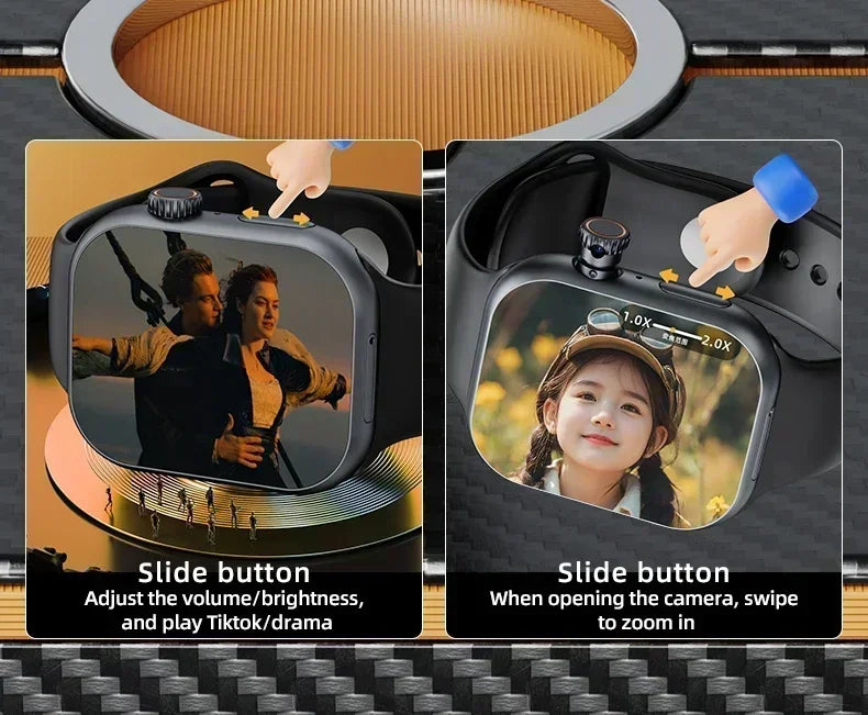 5G Smartwatch Global Version 2.29 Inch AMOLED Display with 180 Degree Rotating Camera Supports SIM Card WiFi GPS Video Calling