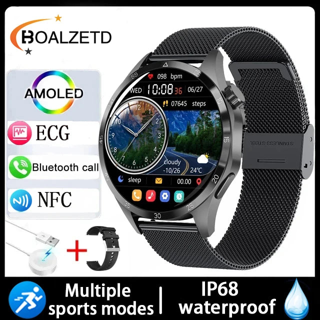 2025 Military outdoor Men 360*360 HD Screen Health Monitoring Waterproof Heart Rate BT Call Smart Watch For Android IOS gifts