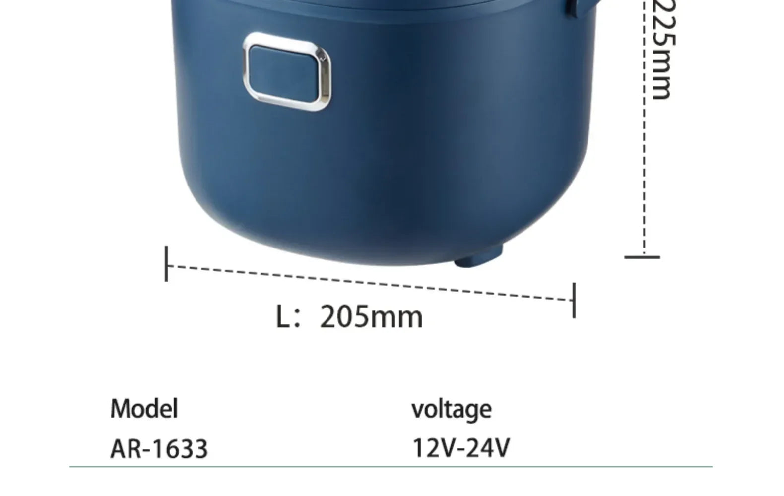 12V 24V 110V 220V 2L four voltage car home rice cooker van car rice cooker for travel global voltage use