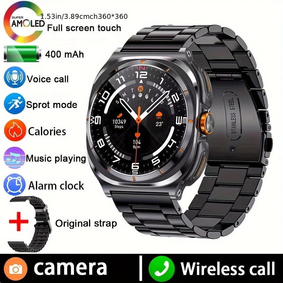 2025 Upgraded For Android IOS TWS 2 in 1 SmartWatch with Headphones Bluetooth Call IP68 Waterproof Outdoor GPS Sport Smartwatch