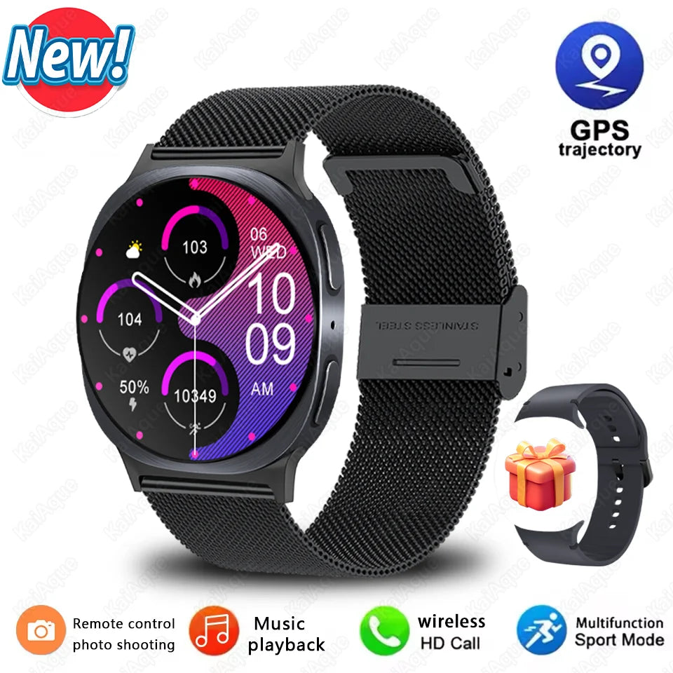 2025New Watch 8 Mini GPS Track Smart Watch For Men Women Health Sport AMOLED Heart Rate Bluetooth Call Waterproof Smartwatch