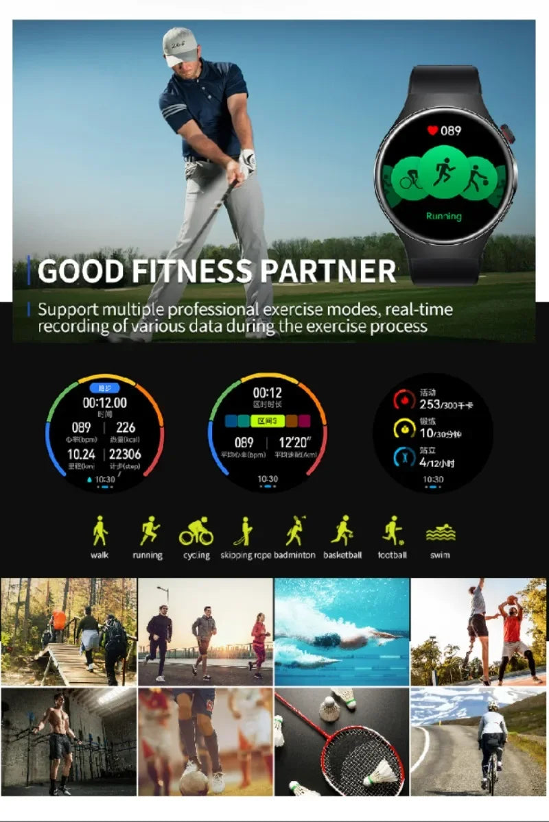 2025 New BW17 Smartwatch 4G Network WiFi GPS Android IOS 1.5 inch Screen Google Play Pedometer Sleep Tracker SIM Card Support