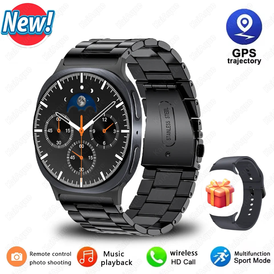 2025New Watch 8 Mini GPS Track Smart Watch For Men Women Health Sport AMOLED Heart Rate Bluetooth Call Waterproof Smartwatch