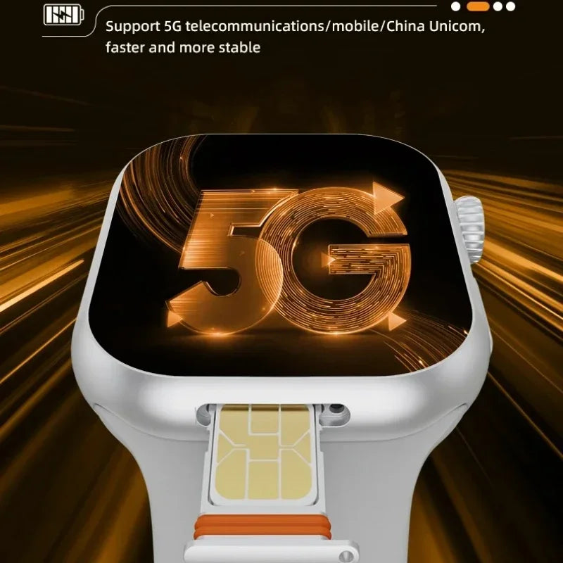 2025 CD20 Smartwatch: 2.29" AMOLED Display, SIM Card & WiFi Call, GPS, 180° Rotatable Camera for Video Calls