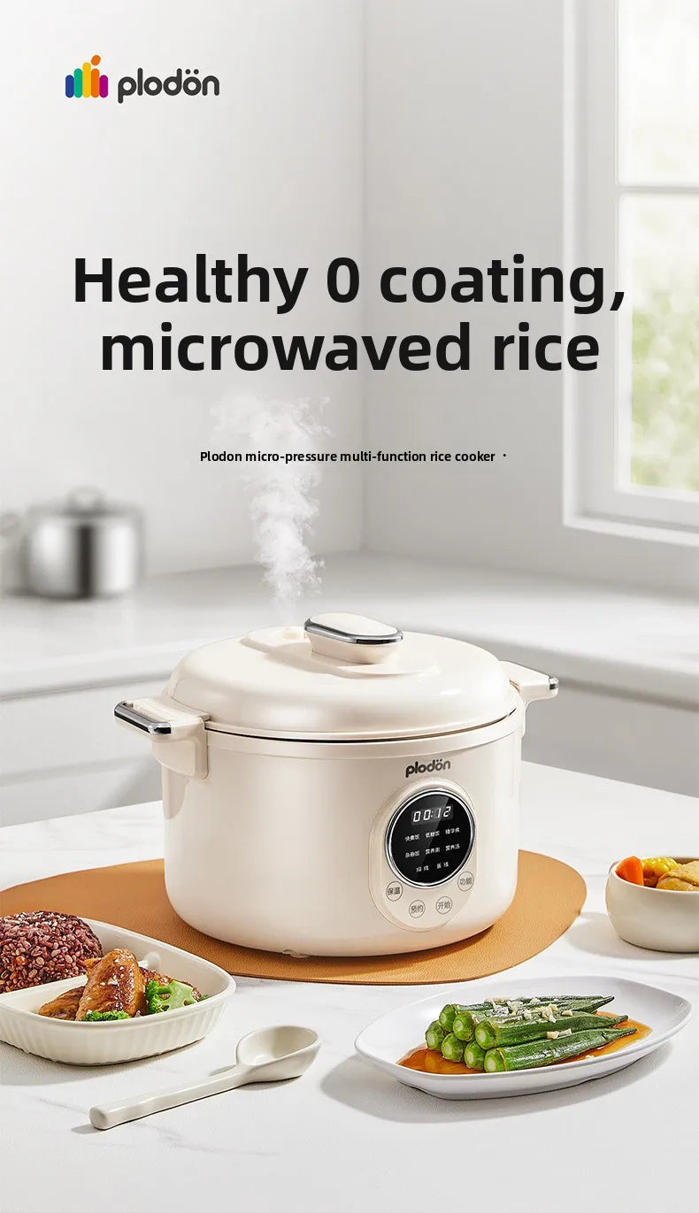 3L Electric Pressure Cooker Programmable Digital Multicooker Baby Food Rice Cooker Nonstick Inner Pot Safety Lock Slow Cooker