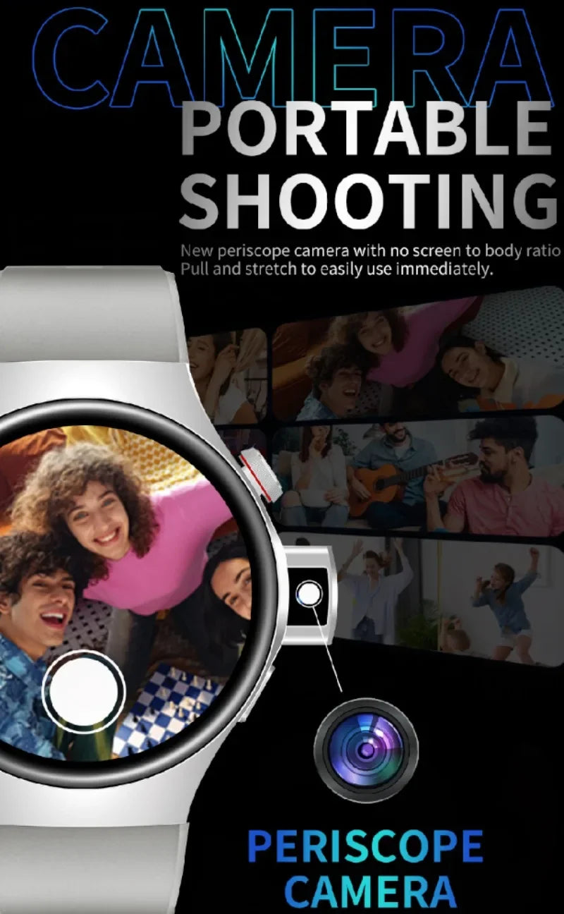 2025 New BW17 Smartwatch 4G Network WiFi GPS Android IOS 1.5 inch Screen Google Play Pedometer Sleep Tracker SIM Card Support