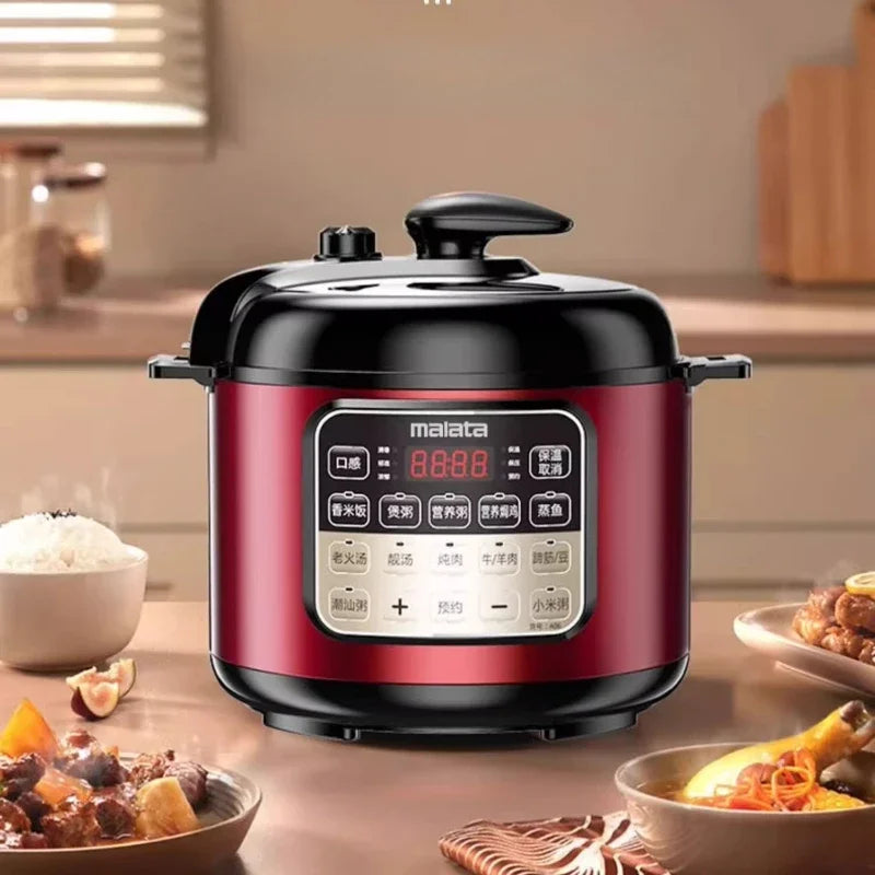 Malata Electric Pressure Cooker Dual Inner Pot 4L 5L 6L Programmable Smart Multicooker Rice Cooker Slow Cook Steam Sear Kitchen