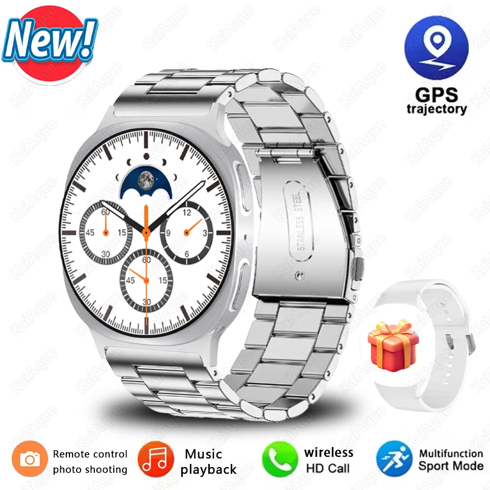 2025New Watch 8 Mini GPS Track Smart Watch For Men Women Health Sport AMOLED Heart Rate Bluetooth Call Waterproof Smartwatch