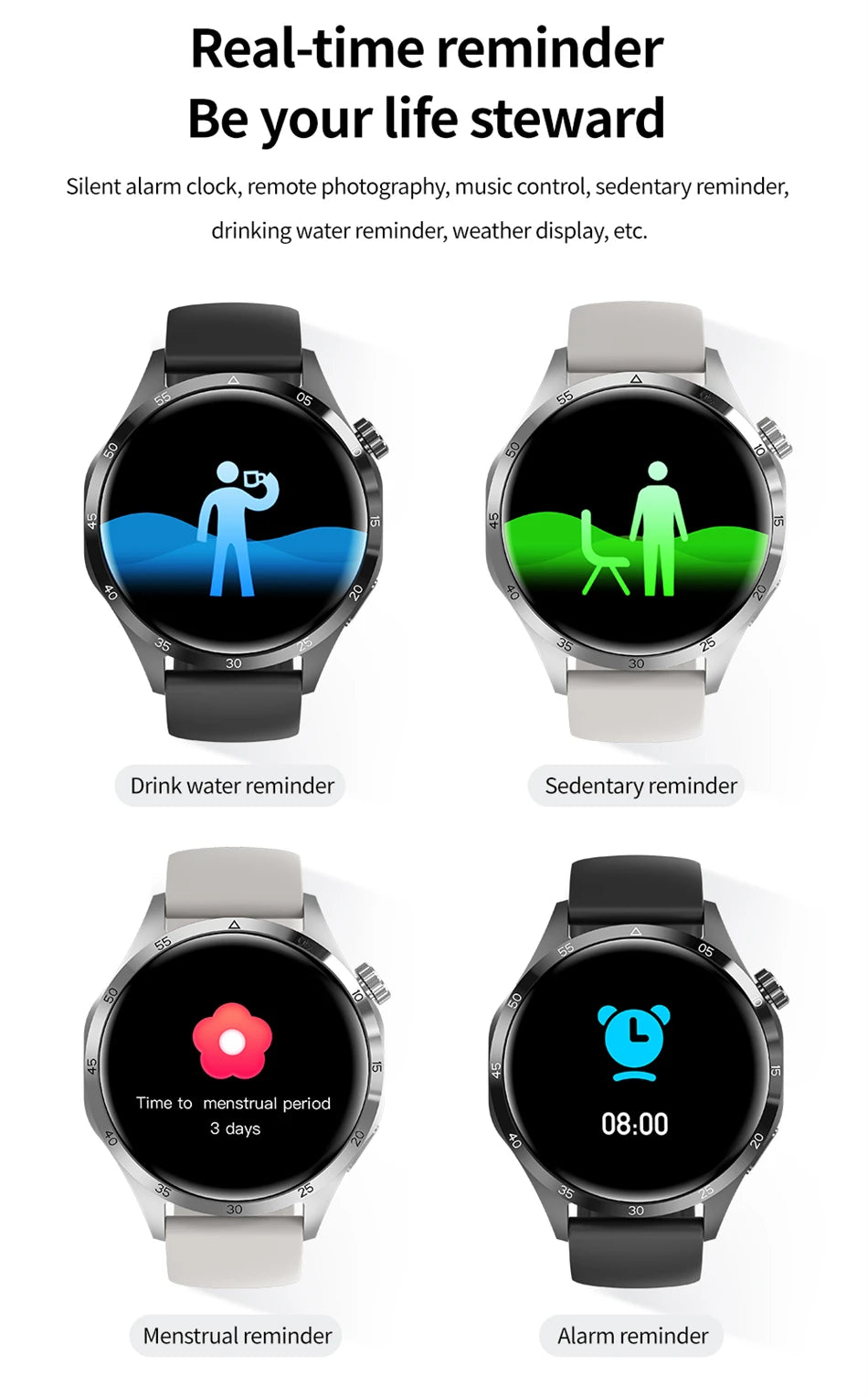 360*360 AMOLED Screen 2025 New GPS NFC Smart Watch Men Man Smartwatch Heart rate Bluetooth Call IP67 Waterproof For Android IOS