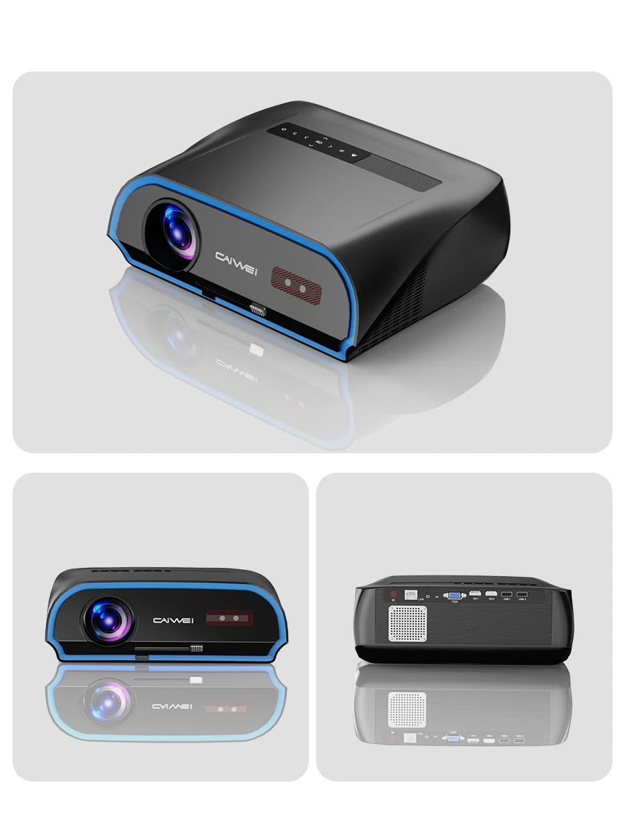 CAIWEI A10R Projector 4k Android for Home Full HD 1080P Auto Focus Wifi 6 3500 ANSI Smart TV Portable Beam projetores no brasil