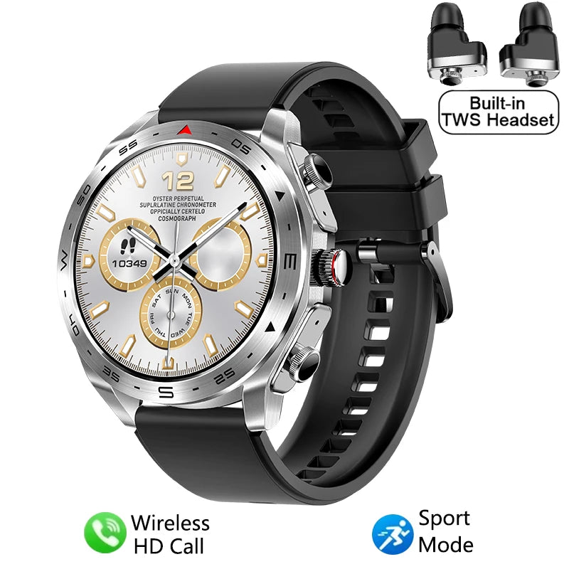 2025 New Smart Watch TWS 2-in-1 Bluetooth Earphones HIFI Sound Quality GPS Heart Rate  Bluetooth Call For Men Women Smartwatches
