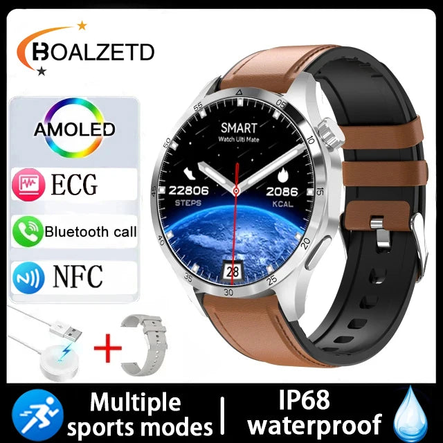 2025 Military outdoor Men 360*360 HD Screen Health Monitoring Waterproof Heart Rate BT Call Smart Watch For Android IOS gifts
