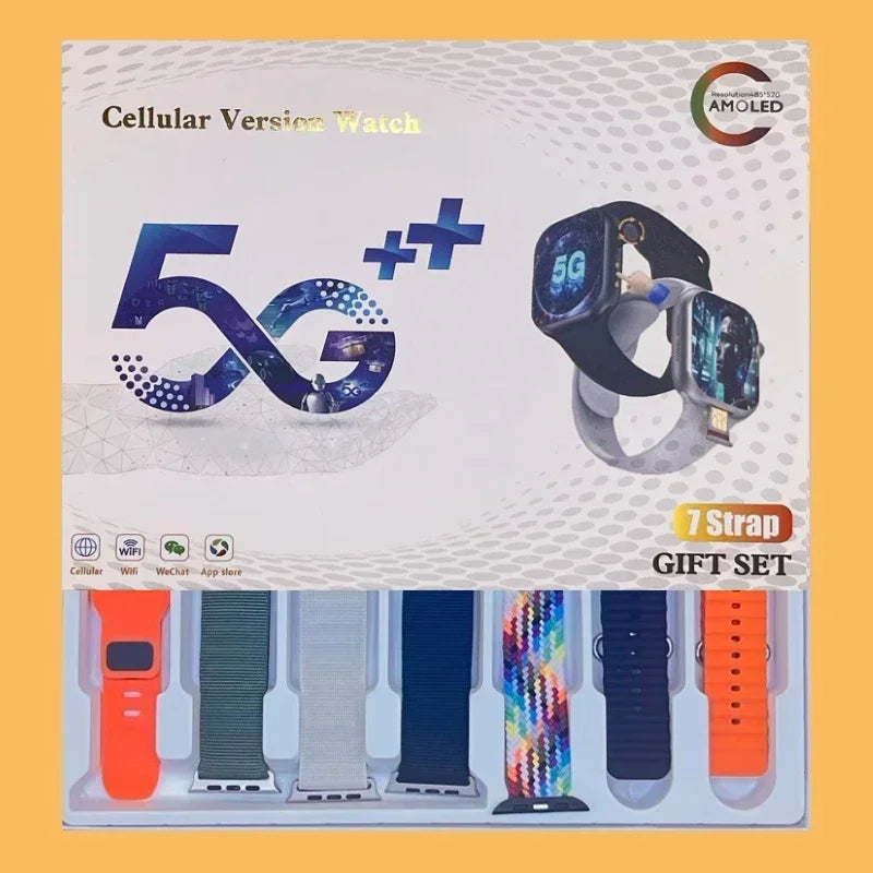 2025 CD20 Smartwatch: 2.29" AMOLED Display, SIM Card & WiFi Call, GPS, 180° Rotatable Camera for Video Calls