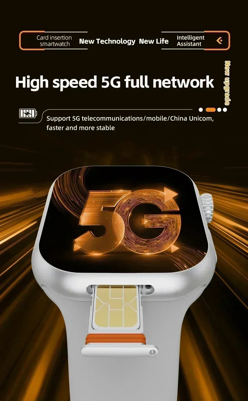 5G Smartwatch Global Version 2.29 Inch AMOLED Display with 180 Degree Rotating Camera Supports SIM Card WiFi GPS Video Calling