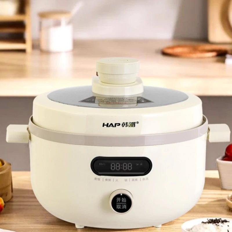 Electric Pressure Cooker 4L Dual Pot Programmable Multicooker Large Capacity Hanpai Rice Stew Soup Safety Lock Slow Cooker