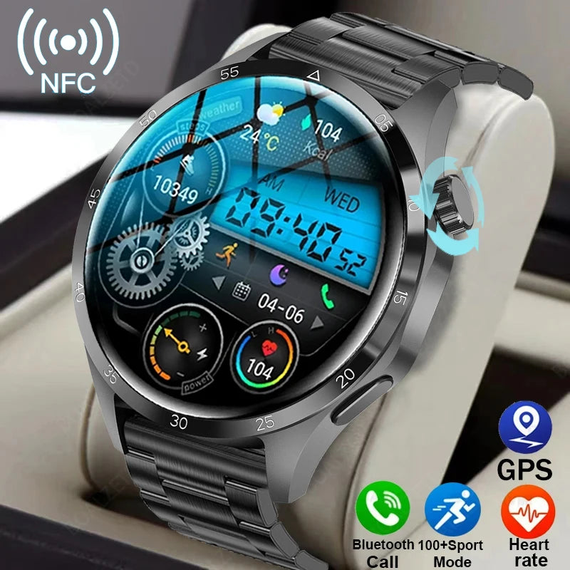 2025 Military outdoor Men 360*360 HD Screen Health Monitoring Waterproof Heart Rate BT Call Smart Watch For Android IOS gifts