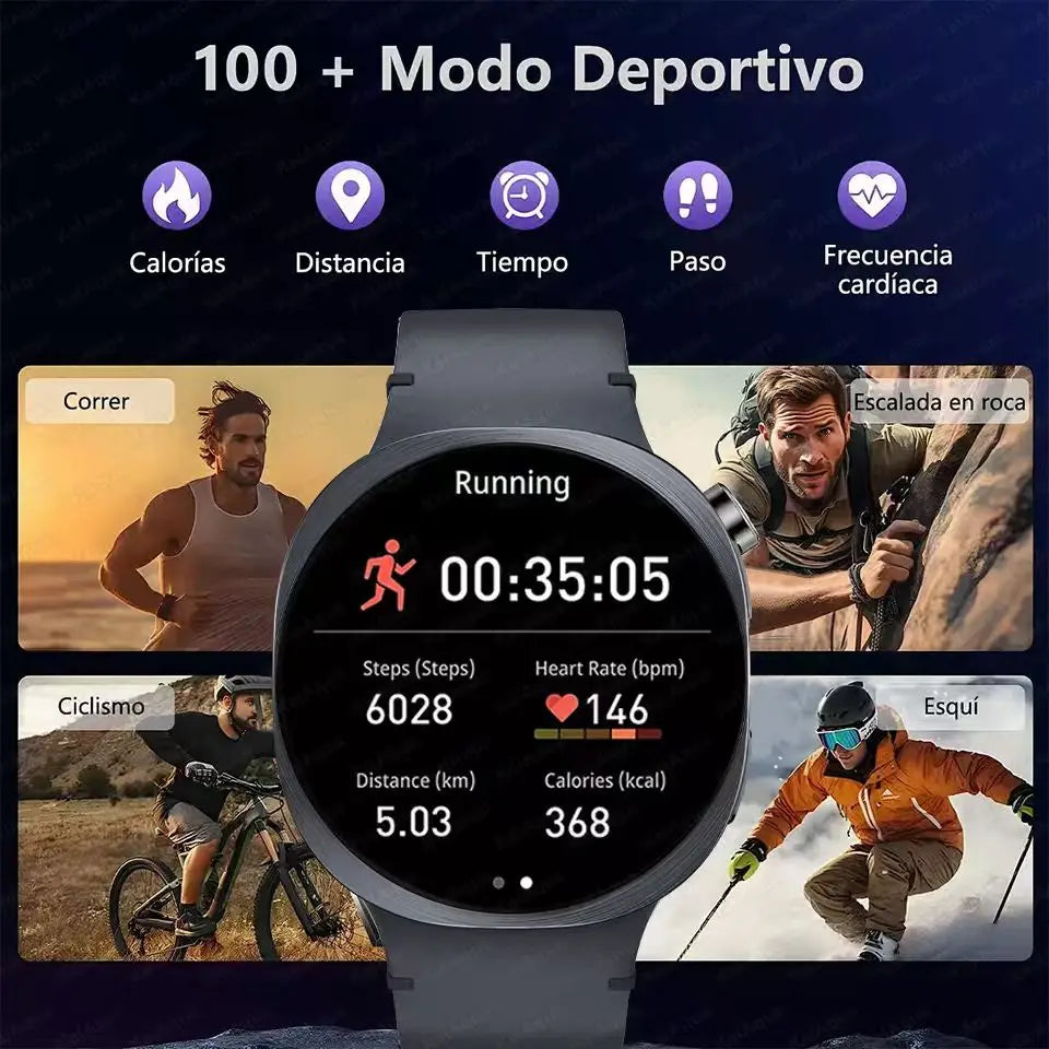 2025New Watch 8 Mini GPS Track Smart Watch For Men Women Health Sport AMOLED Heart Rate Bluetooth Call Waterproof Smartwatch