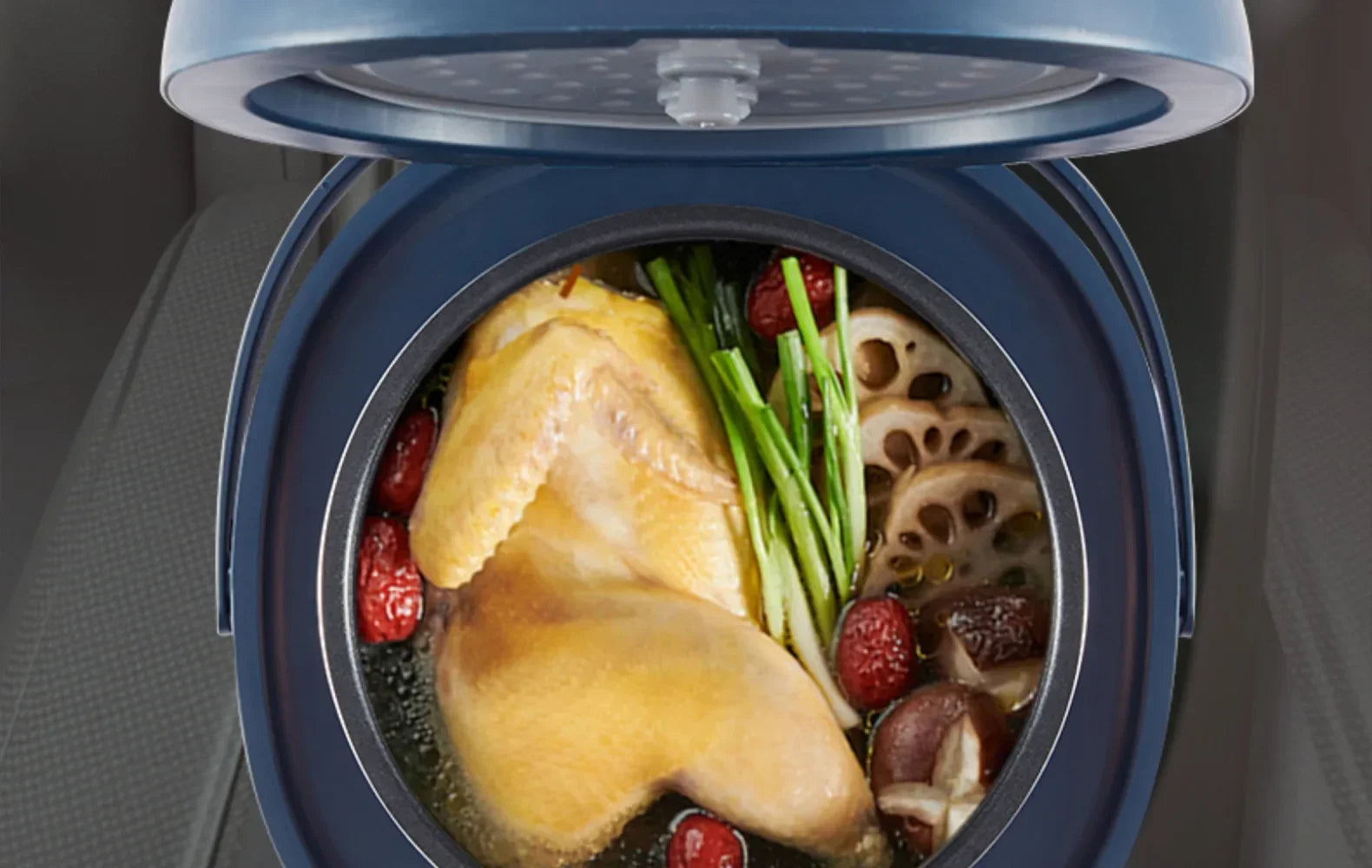 12V 24V 110V 220V 2L four voltage car home rice cooker van car rice cooker for travel global voltage use