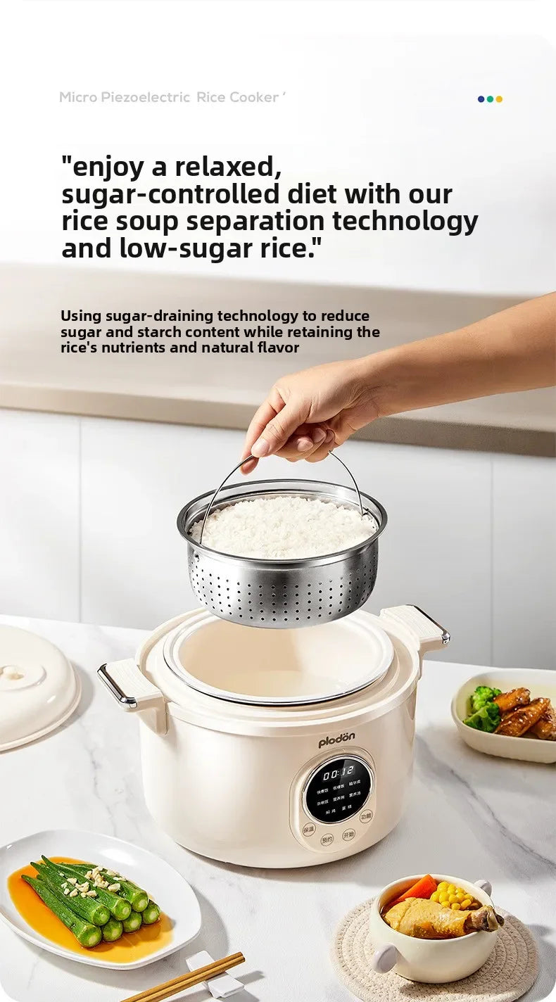 3L Electric Pressure Cooker Programmable Digital Multicooker Baby Food Rice Cooker Nonstick Inner Pot Safety Lock Slow Cooker