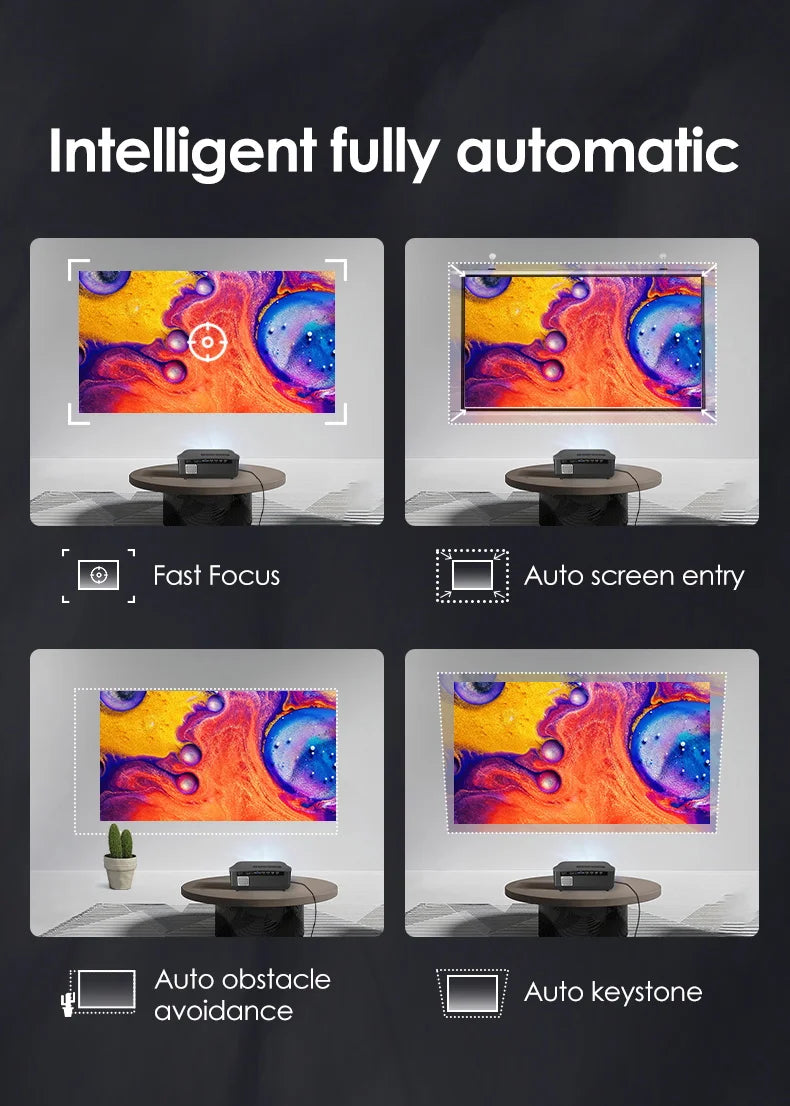 CAIWEI A10R Projector 4k Android for Home Full HD 1080P Auto Focus Wifi 6 3500 ANSI Smart TV Portable Beam projetores no brasil