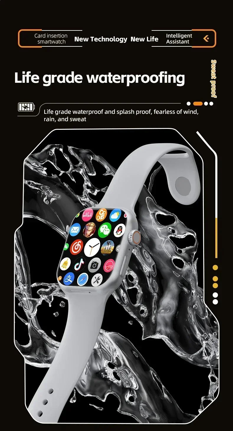 2025 CD20 Smartwatch: 2.29" AMOLED Display, SIM Card & WiFi Call, GPS, 180° Rotatable Camera for Video Calls