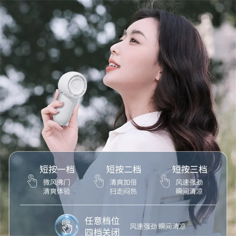 New Product F2B Fan Simple Fan Handheld Mini Fan Children's Handheld Mini Fan Neck Strap