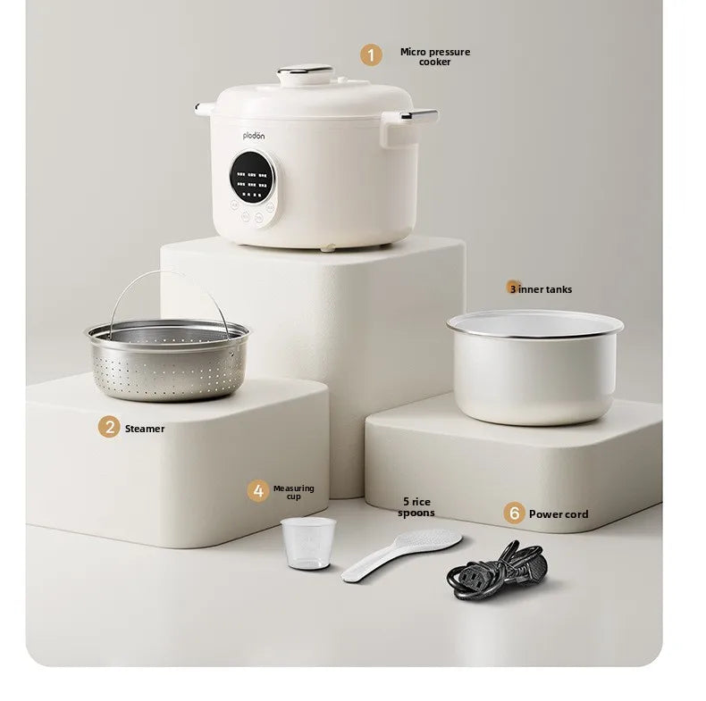 3L Electric Pressure Cooker Programmable Digital Multicooker Baby Food Rice Cooker Nonstick Inner Pot Safety Lock Slow Cooker