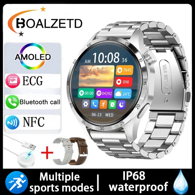 2025 Military outdoor Men 360*360 HD Screen Health Monitoring Waterproof Heart Rate BT Call Smart Watch For Android IOS gifts