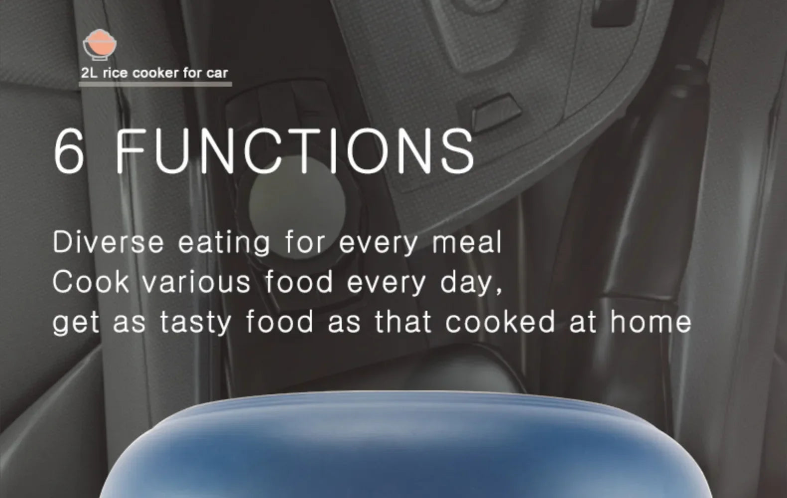 12V 24V 110V 220V 2L four voltage car home rice cooker van car rice cooker for travel global voltage use