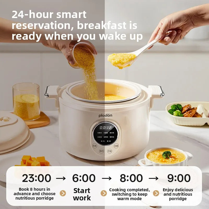 3L Electric Pressure Cooker Programmable Digital Multicooker Baby Food Rice Cooker Nonstick Inner Pot Safety Lock Slow Cooker