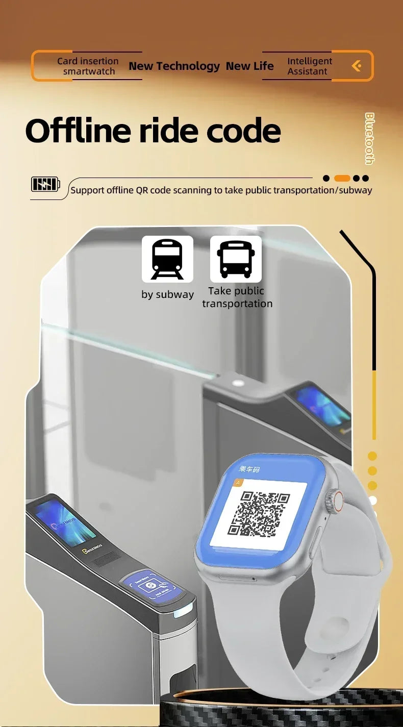 2025 CD20 Smartwatch: 2.29" AMOLED Display, SIM Card & WiFi Call, GPS, 180° Rotatable Camera for Video Calls