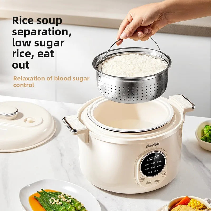 3L Electric Pressure Cooker Programmable Digital Multicooker Baby Food Rice Cooker Nonstick Inner Pot Safety Lock Slow Cooker