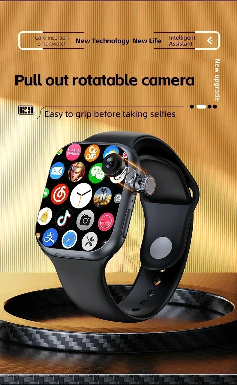 5G Smartwatch Global Version 2.29 Inch AMOLED Display with 180 Degree Rotating Camera Supports SIM Card WiFi GPS Video Calling