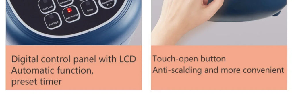 12V 24V 110V 220V 2L four voltage car home rice cooker van car rice cooker for travel global voltage use