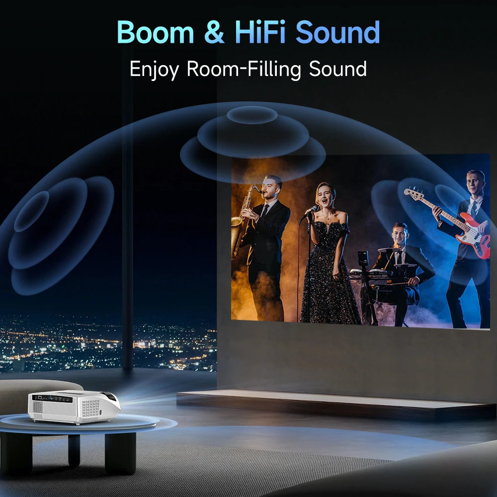 CAIWEI A10R Projector 4k Android for Home Full HD 1080P Auto Focus Wifi 6 3500 ANSI Smart TV Portable Beam projetores no brasil