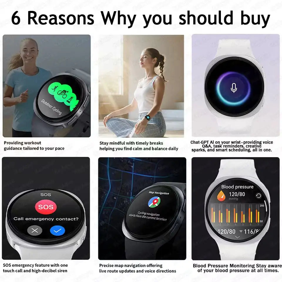 2025New Watch 8 Mini GPS Track Smart Watch For Men Women Health Sport AMOLED Heart Rate Bluetooth Call Waterproof Smartwatch