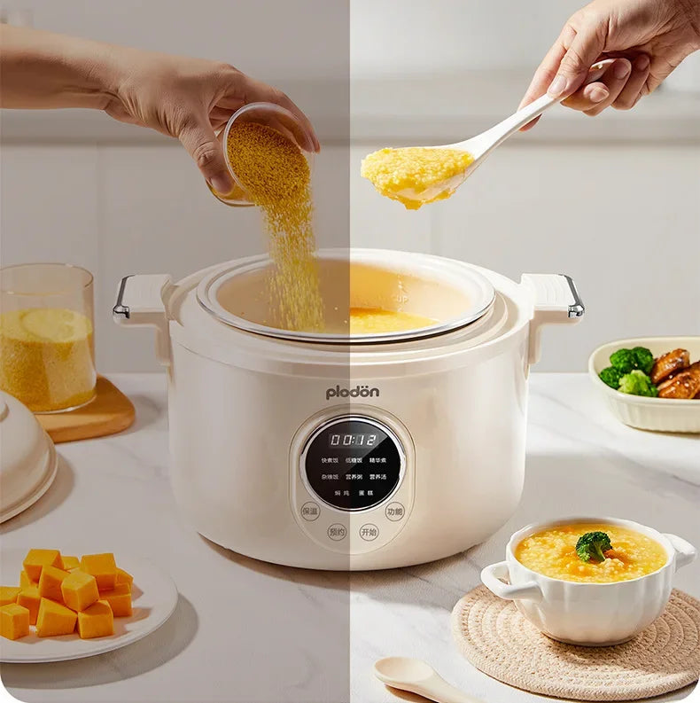 3L Electric Pressure Cooker Programmable Digital Multicooker Baby Food Rice Cooker Nonstick Inner Pot Safety Lock Slow Cooker