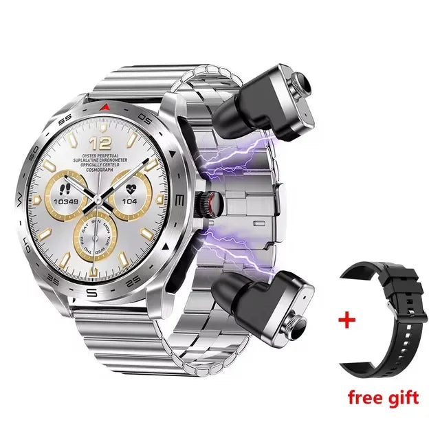 2025 New Smart Watch TWS 2-in-1 Bluetooth Earphones HIFI Sound Quality GPS Heart Rate  Bluetooth Call For Men Women Smartwatches